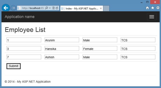Generating Index View
